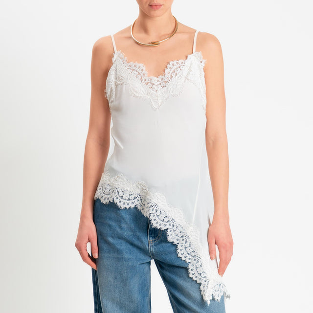 Tensione in-Top lingerie con pizzo - avorio