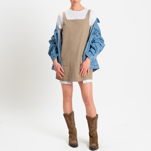 Tensione in-T-shirt + Abito - bianco/fango