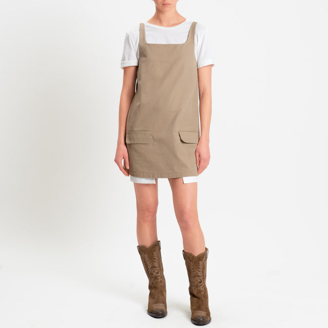 Tensione in-T-shirt + Abito - bianco/fango