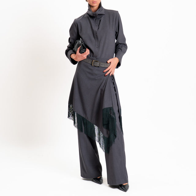 Tensione in-Camicia collo montato - antracite