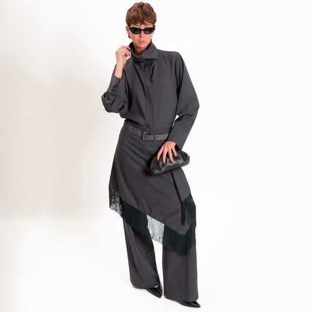 Tensione in-Camicia collo montato - antracite