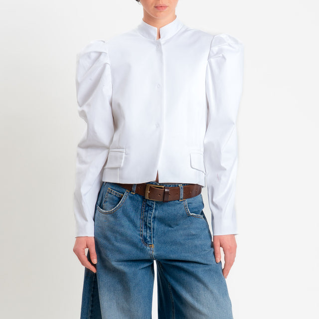 Tensione in-Giacca manica a sbuffo - bianco