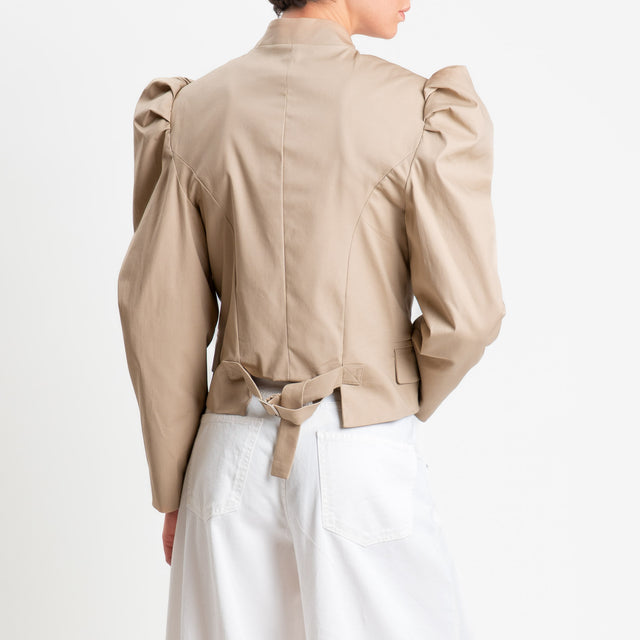 Tensione in-Giacca manica a sbuffo - beige
