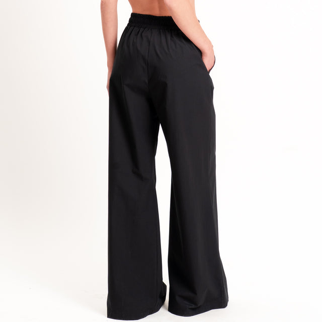 Tensione in-Completo top + pantalone in popeline - nero