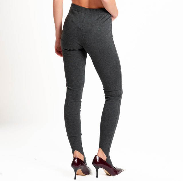 Tensione in-Leggings cut out punto milano - antracite