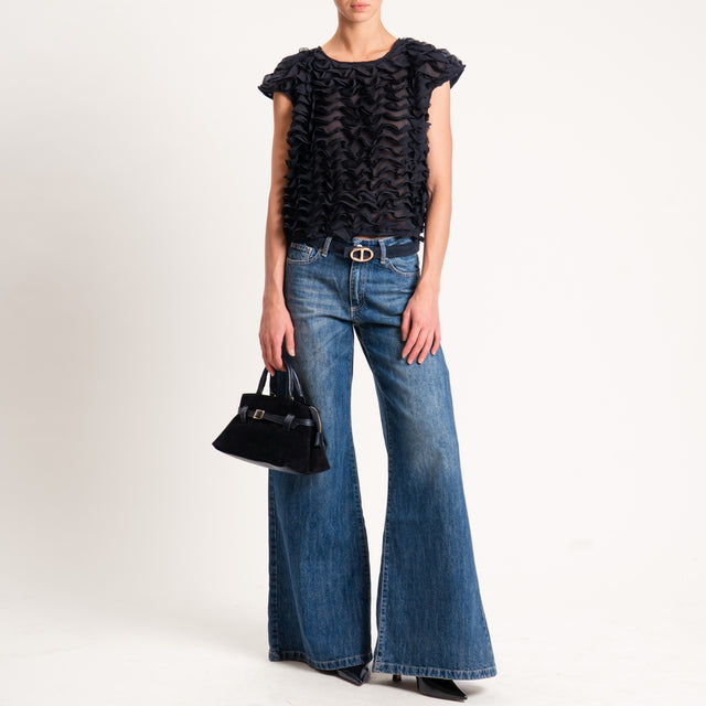Tensione in-Blusa smanicata georgette - nero