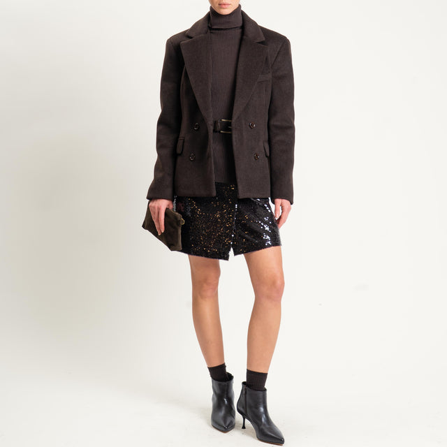 Tensione in-Minigonna portafoglio paillettes - moro