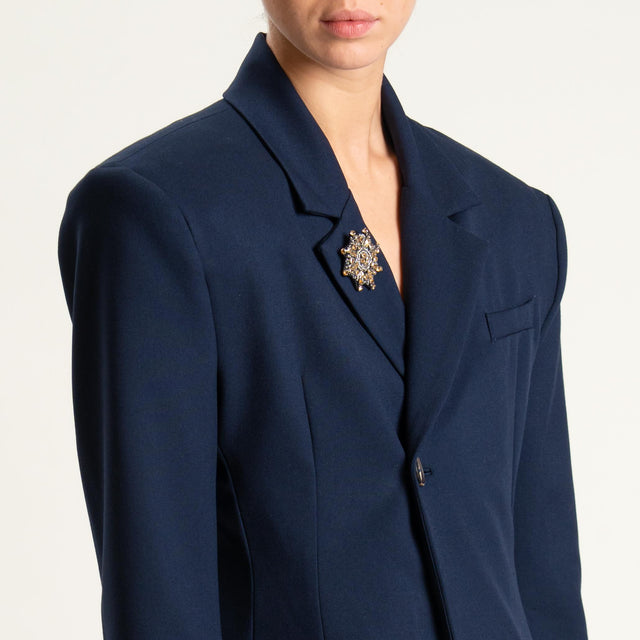 Tensione in- Giacca asimmetrica con spalline - blu