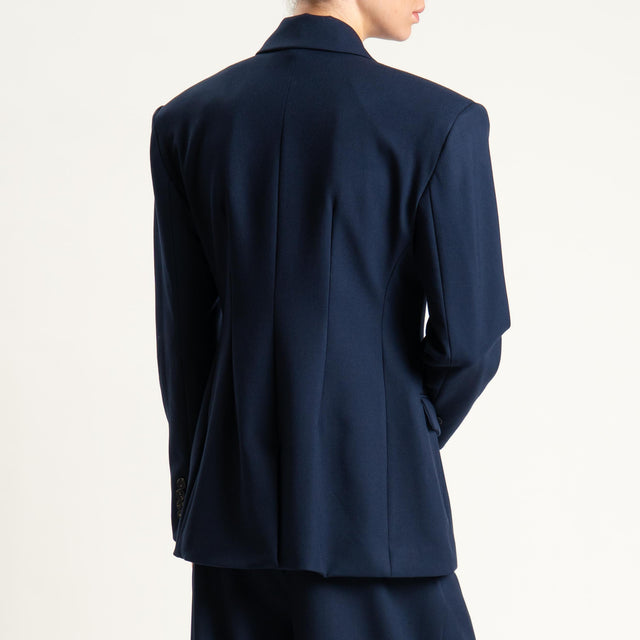 Tensione in- Giacca asimmetrica con spalline - blu