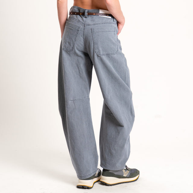 Tensione in-Jeans barrel con cintura - grigio