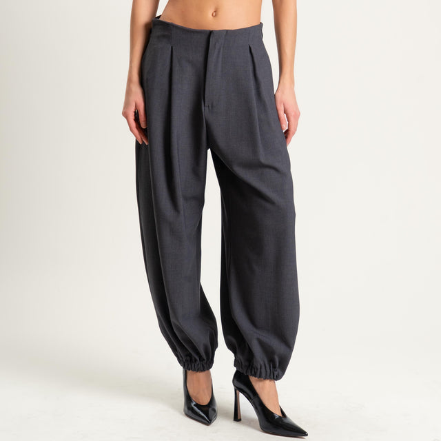 Tensione in- Pantalone baloon con pinces - antracite