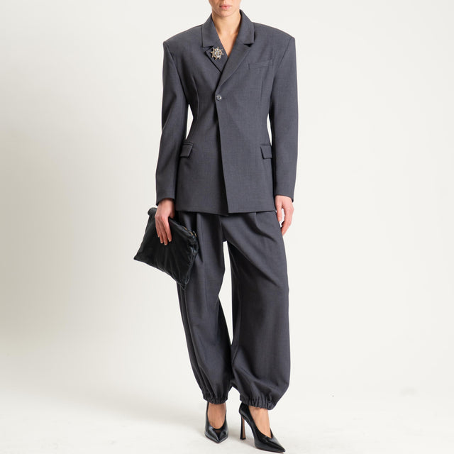 Tensione in- Pantalone baloon con pinces - antracite