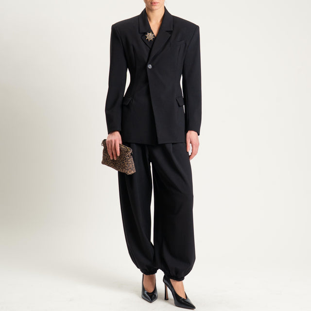 Tensione in- Pantalone baloon con pinces - Nero
