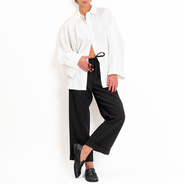 Tensione in-Camicia over manica ampia - bianco