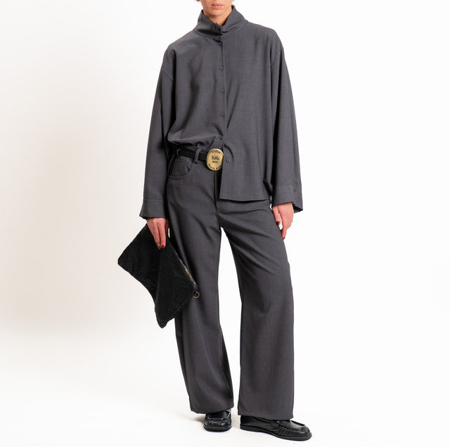 Tensione in-Camicia over tessuto elasticizzato - antracite