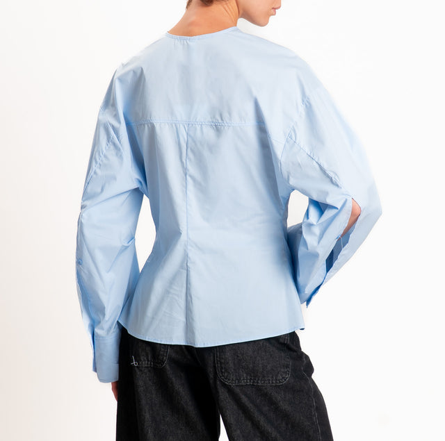 Tensione in-Camicia collo coreana - cielo