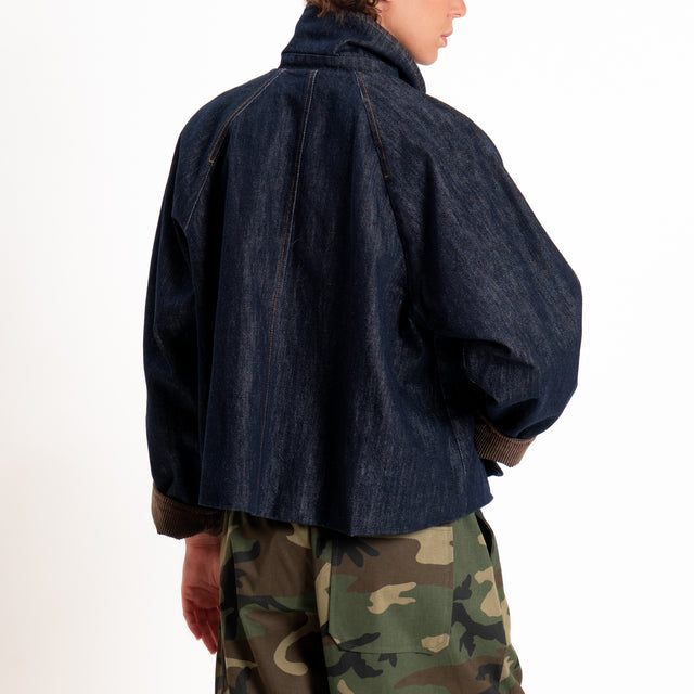 Tensione in-Giacca jeans tasche davanti - denim scuro