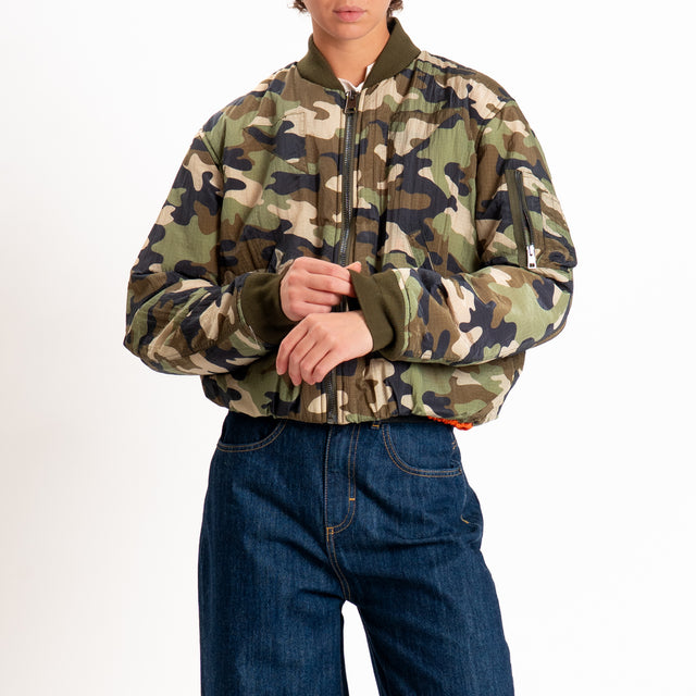 Tensione in-Bomber fantasia camouflage - militare/sand/nero