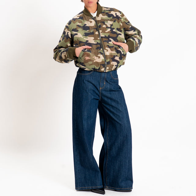 Tensione in-Bomber fantasia camouflage - militare/sand/nero