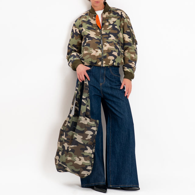 Tensione in-Bomber fantasia camouflage - militare/sand/nero