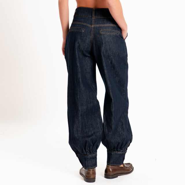 Tensione in-Jeans jogger tasche francesi - denim scuro
