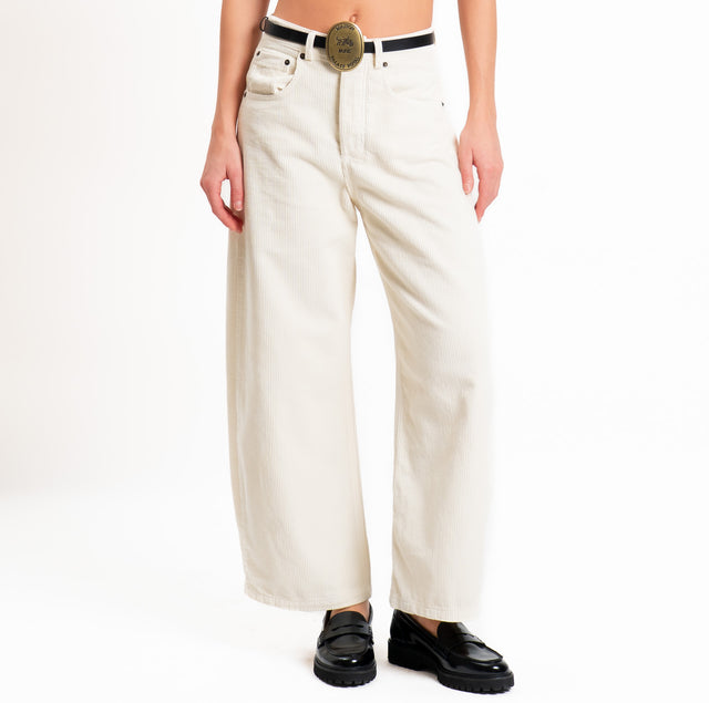 Tensione in-Pantalone velluto cinque tasche - burro