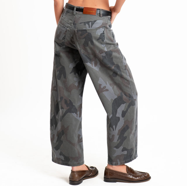 Tensione in-Pantalone camouflage con cintura - grigio/moro/militare