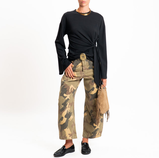 Tensione in-Pantalone camouflage con cintura - beige/moro/militare