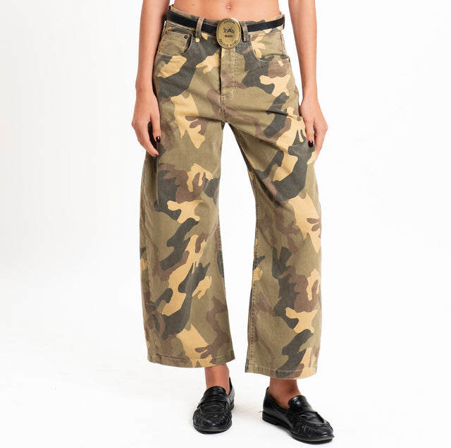 Tensione in-Pantalone camouflage con cintura - beige/moro/militare