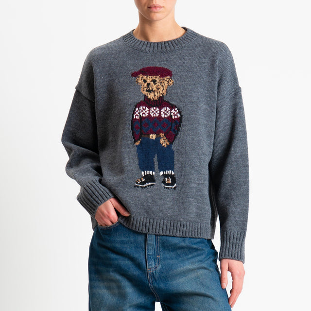 Tensione in-Maglia orsetto misto alpaca - charcoal