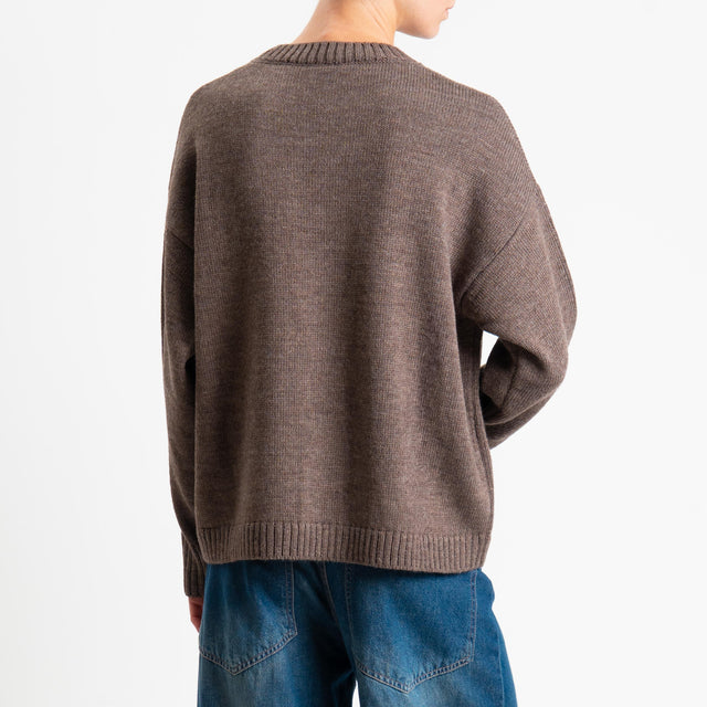 Tensione in-Maglia orsetto misto alpaca - taupe