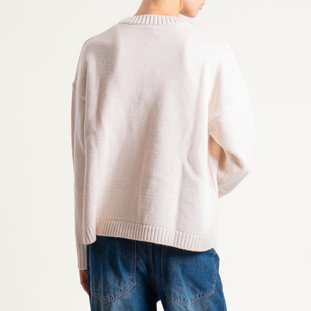 Tensione in-Maglia snoopy misto alpaca - off white