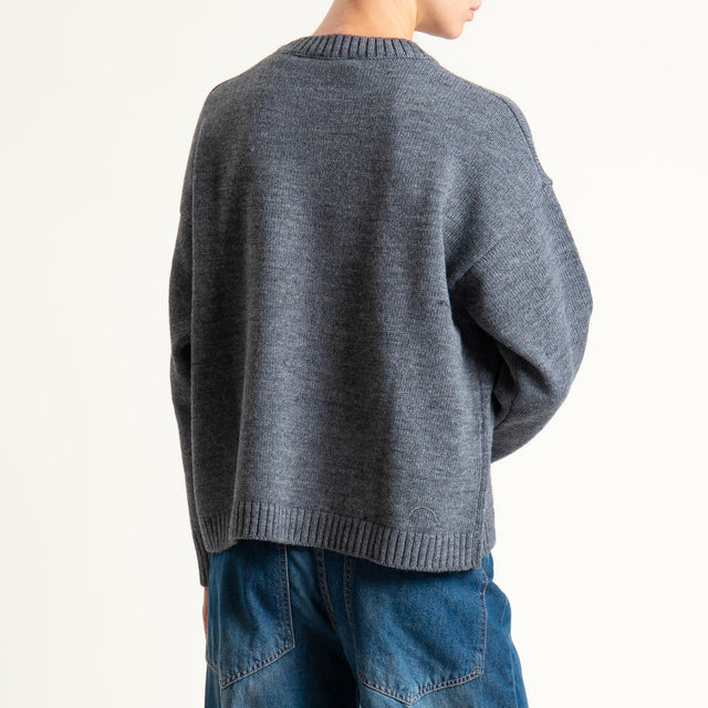 Tensione in-Maglia snoopy misto alpaca - charcoal
