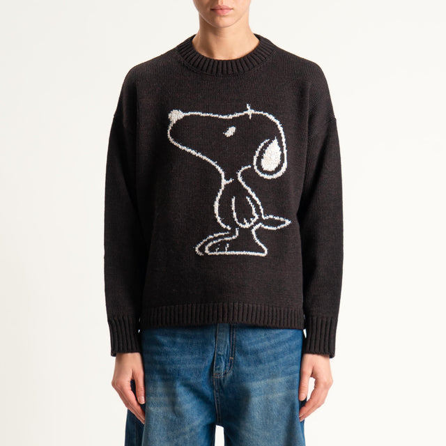 Tensione in-Maglia snoopy misto alpaca - brown