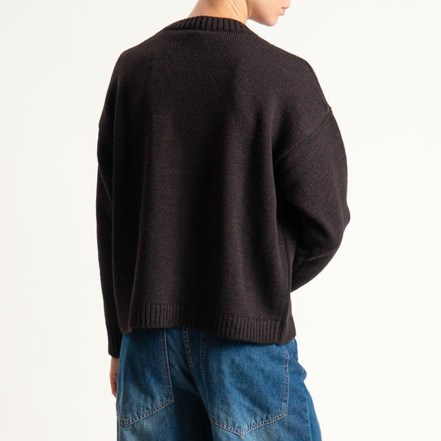 Tensione in-Maglia snoopy misto alpaca - brown