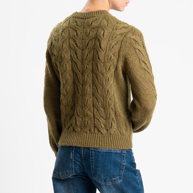 Tensione in-Maglia trecce in mohair - Verde