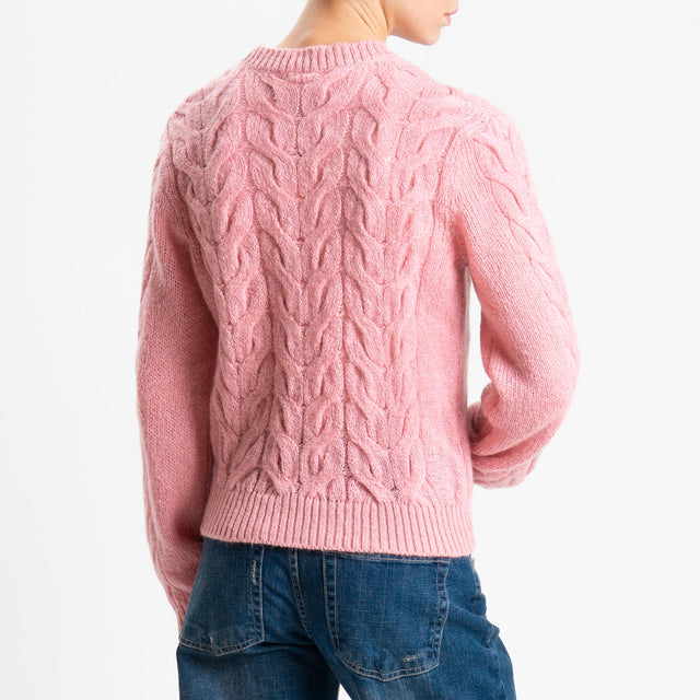 Tensione in-Maglia trecce in mohair - pink