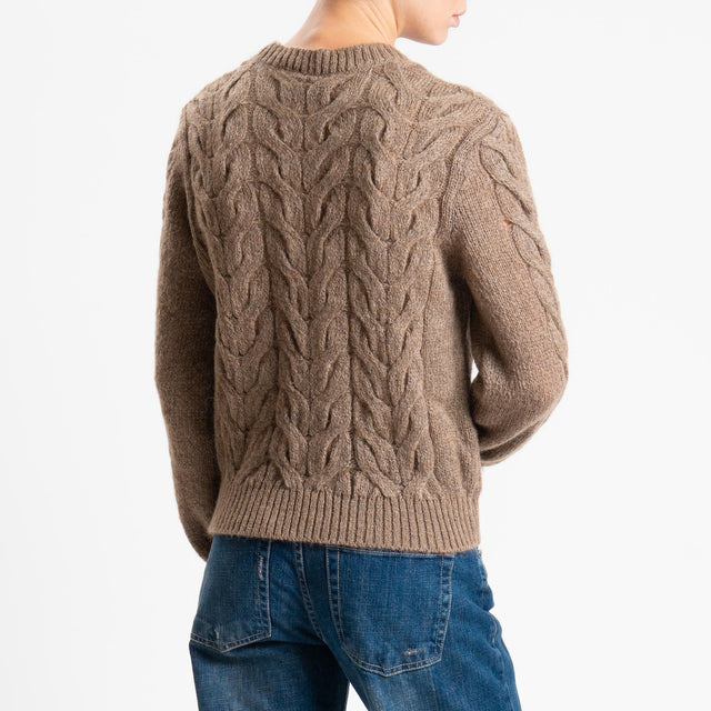 Tensione in-Maglia trecce in mohair - rust