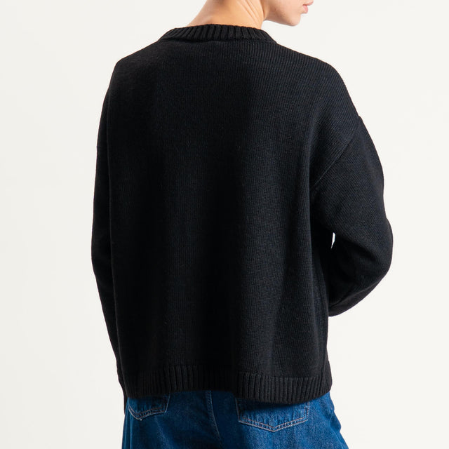 Tensione in-Maglia n31 misto alpaca - black/offwhite