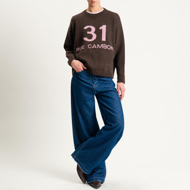 Tensione in-Maglia n31 misto alpaca - brown/pink