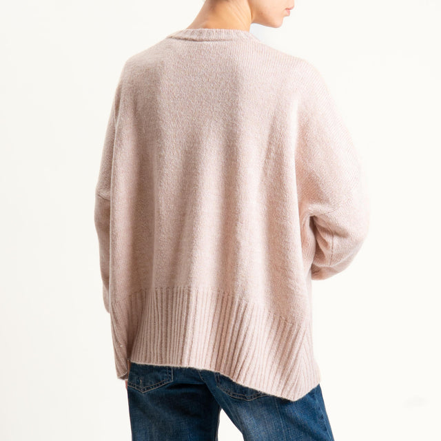 Tensione in-Maglia girocollo misto lana - pink