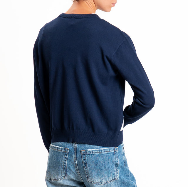 Tensione in-Maglia girocollo a rombi - blu/bordeaux/panna
