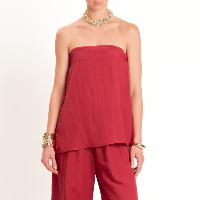 Tensione in-Completo top e pantalone misto lino - india