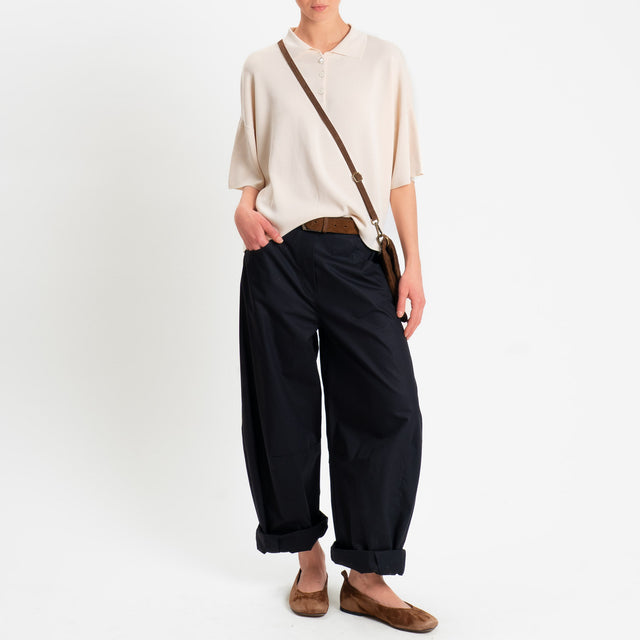 Vicolo-Maglia collo polo punto roma - sand