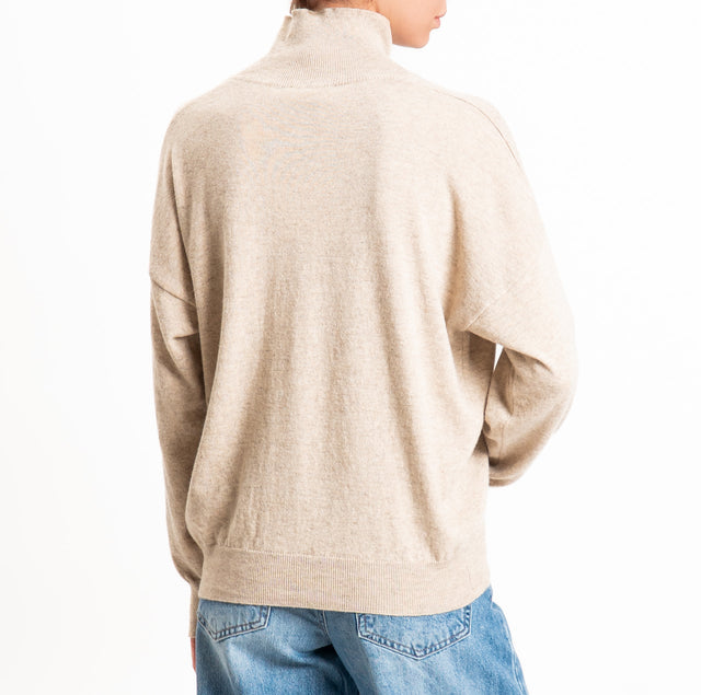 Vicolo-Cardigan LANA/CASHMERE - beige melange