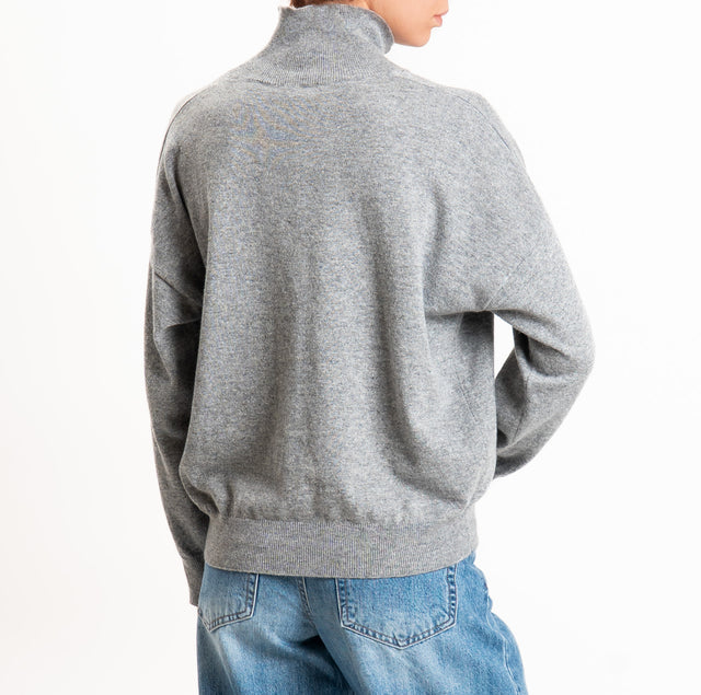 Vicolo-Cardigan LANA/CASHMERE - grigio melange