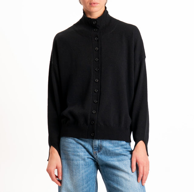 Vicolo-Cardigan LANA/CASHMERE - nero