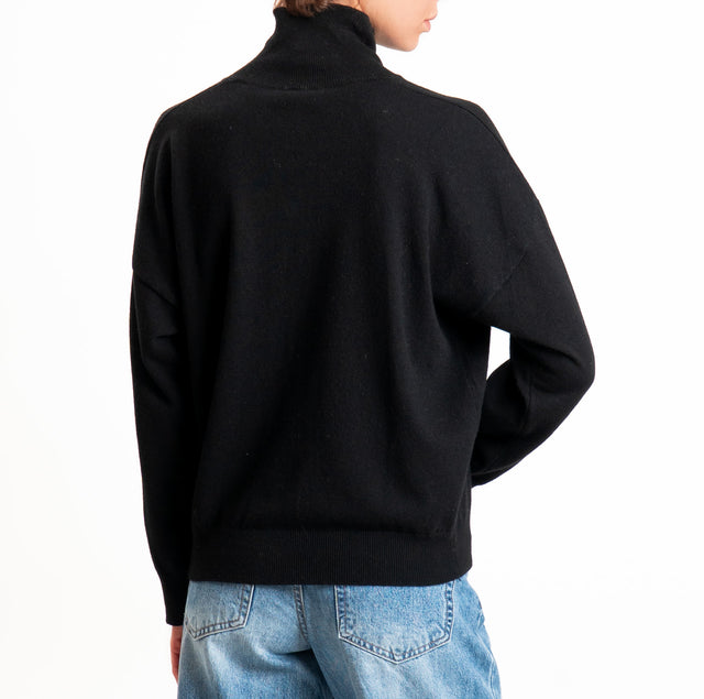 Vicolo-Cardigan LANA/CASHMERE - nero