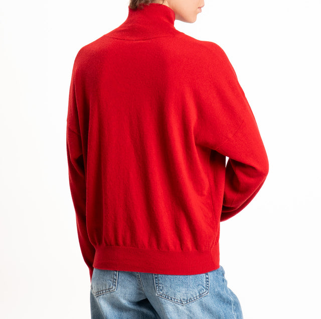 Vicolo-Cardigan LANA/CASHMERE - rosso