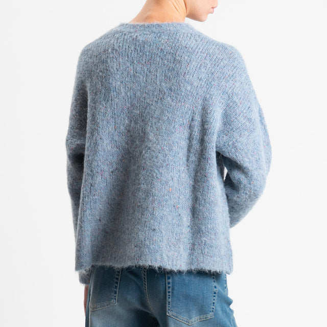 Vicolo-Maglia girocollo misto alpaca melange - polvere